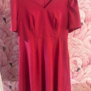 Lark & Ro Vibrant Red Midi Dress